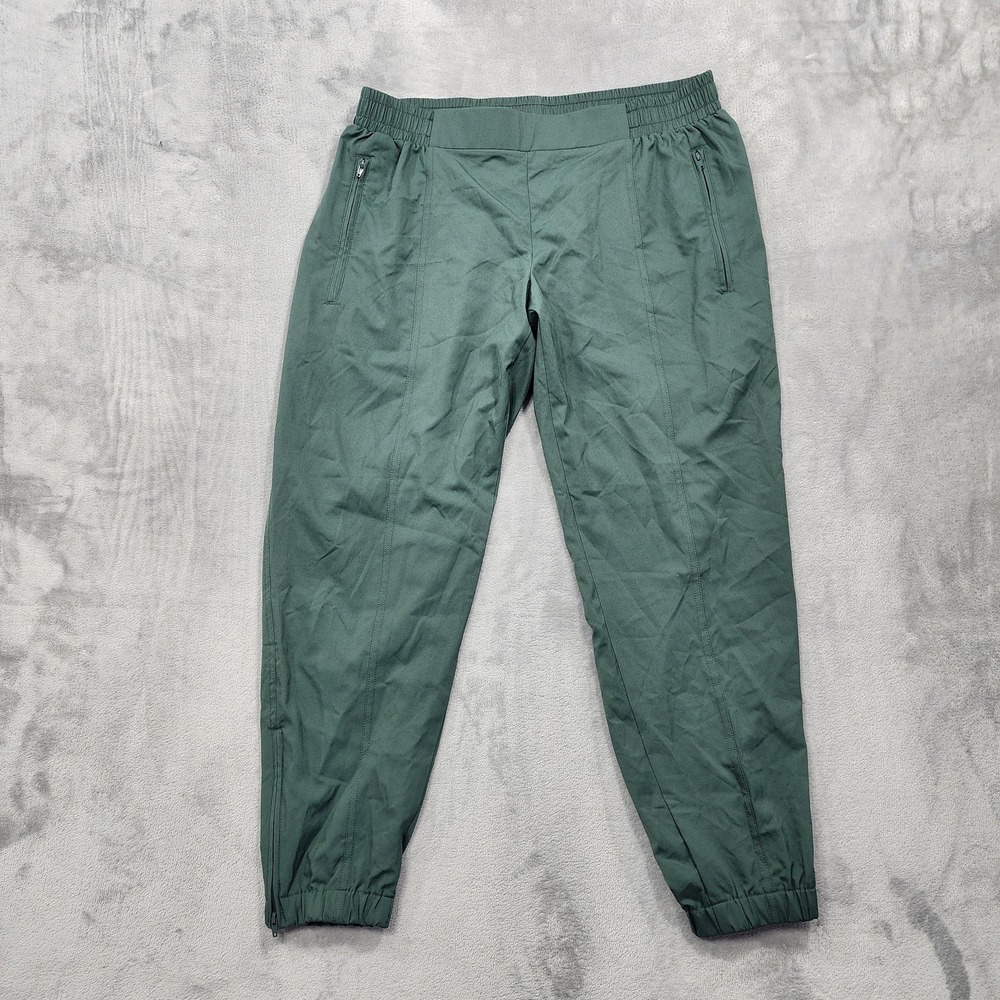 Old Navy Pants Womens L Green StretchTech Jogger Zip Pocket Ankle Quick Dry Gym